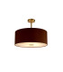 Baymont Antique Brass E27 Semi Flush With 50cm x 20cm Dual Faux Silk Shade Raw Cocoa/Grecian Bronze-1