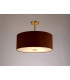 Baymont Antique Brass E27 Semi Flush With 50cm x 20cm Dual Faux Silk Shade Raw Cocoa/Grecian Bronze-2