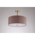 Baymont Antique Brass E27 Semi Flush With 50cm x 20cm Dual Faux Silk Shade Taupe/Halo Gold-13