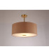 Baymont Antique Brass E27 Semi Flush With 50cm x 20cm Dual Faux Silk Shade Antique Gold/Ruby-2