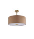 Baymont Antique Brass E27 Semi Flush With 50cm x 20cm Dual Faux Silk Shade Antique Gold/Ruby-4