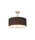 Baymont Antique Brass E27 Semi Flush With 50cm x 20cm Faux Silk Shade Black/White Laminate-1