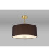 Baymont Antique Brass E27 Semi Flush With 50cm x 20cm Faux Silk Shade Black/White Laminate-2
