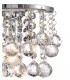 Glass Crystal Wall Lamp, E14 Switched Polished Chrome, Sphere Crystal - 5