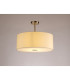 Baymont Satin Nickel E27 Semi Flush With 50cm x 20cm Faux Silk Shade Ivory Pearl/White Laminate-2