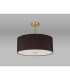 Baymont Antique Brass E27 Semi Flush With 50cm x 20cm Faux Silk Shade Black/White Laminate-13