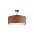Baymont Satin Nickel E27 Semi Flush With 50cm x 20cm Dual Faux Silk Shade Taupe/Halo Gold-1
