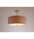 Baymont Satin Nickel E27 Semi Flush With 50cm x 20cm Dual Faux Silk Shade Taupe/Halo Gold-2