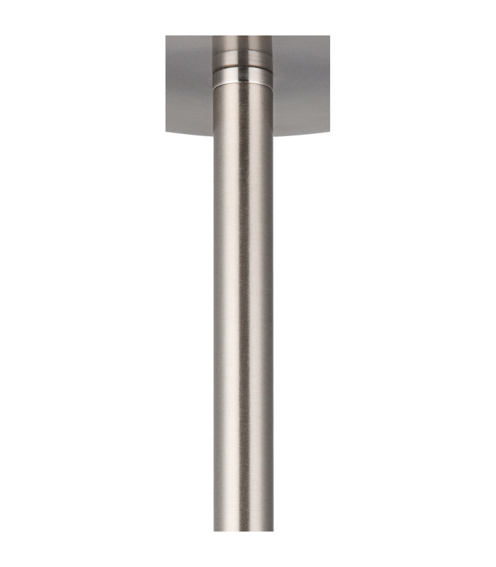 Baymont Satin Nickel E27 Semi Flush With 50cm x 20cm Dual Faux Silk Shade Nude Beige/Moonlight-6