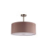 Baymont Satin Nickel E27 Semi Flush With 50cm x 20cm Dual Faux Silk Shade Taupe/Halo Gold-4
