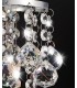 Glass Crystal Wall Lamp, E14 Switched Polished Chrome, Sphere Crystal - 9