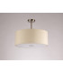 Baymont Satin Nickel E27 Semi Flush With 50cm x 20cm Faux Silk Shade Ivory Pearl/White Laminate-13