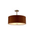 Baymont Satin Nickel E27 Semi Flush With 50cm x 20cm Dual Faux Silk Shade Raw Cocoa/Grecian Bronze-1