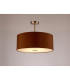 Baymont Satin Nickel E27 Semi Flush With 50cm x 20cm Dual Faux Silk Shade Raw Cocoa/Grecian Bronze-2