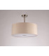 Baymont Satin Nickel E27 Semi Flush With 50cm x 20cm Dual Faux Silk Shade Nude Beige/Moonlight-13