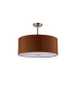 Baymont Satin Nickel E27 Semi Flush With 50cm x 20cm Dual Faux Silk Shade Raw Cocoa/Grecian Bronze-4