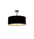 Baymont Satin Nickel E27 Semi Flush With 50cm x 20cm Dual Faux Silk Shade Black/Green Olive-1