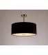 Baymont Satin Nickel E27 Semi Flush With 50cm x 20cm Dual Faux Silk Shade Black/Green Olive-2