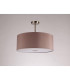Baymont Satin Nickel E27 Semi Flush With 50cm x 20cm Dual Faux Silk Shade Taupe/Halo Gold-13
