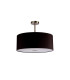 Baymont Satin Nickel E27 Semi Flush With 50cm x 20cm Dual Faux Silk Shade Black/Green Olive-4