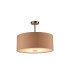 Baymont Satin Nickel E27 Semi Flush With 50cm x 20cm Dual Faux Silk Shade Antique Gold/Ruby-1