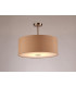 Baymont Satin Nickel E27 Semi Flush With 50cm x 20cm Dual Faux Silk Shade Antique Gold/Ruby-2