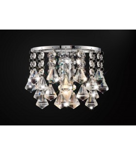 Wall Lamp 1 Light E14 Switched Polished Chrome, Prism Crystal - 2