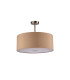 Baymont Satin Nickel E27 Semi Flush With 50cm x 20cm Dual Faux Silk Shade Antique Gold/Ruby-4