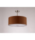 Baymont Satin Nickel E27 Semi Flush With 50cm x 20cm Dual Faux Silk Shade Raw Cocoa/Grecian Bronze-13