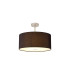 Baymont Satin Nickel E27 Semi Flush With 50cm x 20cm Faux Silk Shade Black/White Laminate-1