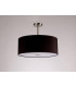 Baymont Satin Nickel E27 Semi Flush With 50cm x 20cm Dual Faux Silk Shade Black/Green Olive-13
