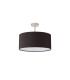 Baymont Satin Nickel E27 Semi Flush With 50cm x 20cm Faux Silk Shade Black/White Laminate-4