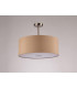 Baymont Satin Nickel E27 Semi Flush With 50cm x 20cm Dual Faux Silk Shade Antique Gold/Ruby-13