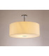 Baymont Polished Chrome E27 Semi Flush With 60cm x 22cm Faux Silk Shade Ivory Pearl/White Laminate-2