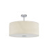 Baymont Polished Chrome E27 Semi Flush With 60cm x 22cm Faux Silk Shade Ivory Pearl/White Laminate-4