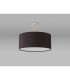 Baymont Satin Nickel E27 Semi Flush With 50cm x 20cm Faux Silk Shade Black/White Laminate-13