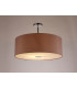 Baymont Polished Chrome E27 Semi Flush With 60cm x 22cm Dual Faux Silk Shade Taupe/Halo Gold-2