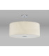 Baymont Polished Chrome E27 Semi Flush With 60cm x 22cm Faux Silk Shade Ivory Pearl/White Laminate-13