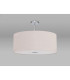 Baymont Polished Chrome E27 Semi Flush With 60cm x 22cm Dual Faux Silk Shade Nude Beige/Moonlight-13