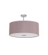Baymont Polished Chrome E27 Semi Flush With 60cm x 22cm Dual Faux Silk Shade Taupe/Halo Gold-4