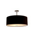 Baymont Polished Chrome E27 Semi Flush With 60cm x 22cm Dual Faux Silk Shade Black/Green Olive-1