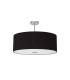 Baymont Polished Chrome E27 Semi Flush With 60cm x 22cm Dual Faux Silk Shade Black/Green Olive-4
