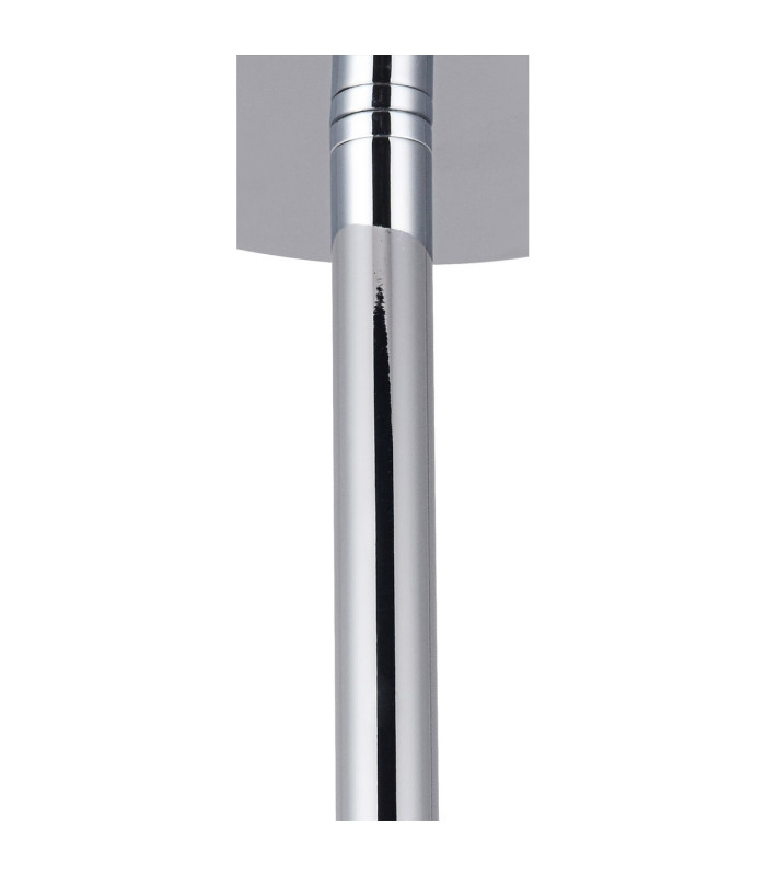 Baymont Polished Chrome E27 Semi Flush With 60cm x 22cm Dual Faux Silk Shade Raw Cocoa/Grecian Bronze-6