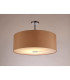 Baymont Polished Chrome E27 Semi Flush With 60cm x 22cm Dual Faux Silk Shade Antique Gold/Ruby-2
