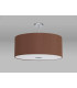 Baymont Polished Chrome E27 Semi Flush With 60cm x 22cm Dual Faux Silk Shade Raw Cocoa/Grecian Bronze-13