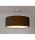 Baymont Polished Chrome E27 Semi Flush With 60cm x 22cm Faux Silk Shade Black/White Laminate-2