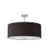 Baymont Polished Chrome E27 Semi Flush With 60cm x 22cm Faux Silk Shade Black/White Laminate-4