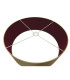 Baymont Polished Chrome E27 Semi Flush With 60cm x 22cm Dual Faux Silk Shade Antique Gold/Ruby-8