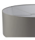 Baymont Polished Chrome E27 Semi Flush With 60cm x 22cm Faux Silk Shade Grey/White Laminate-9