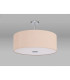 Baymont Polished Chrome E27 Semi Flush With 60cm x 22cm Dual Faux Silk Shade Antique Gold/Ruby-13